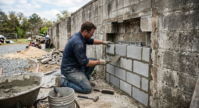 Block Wall Repair in Forsyth County, NC