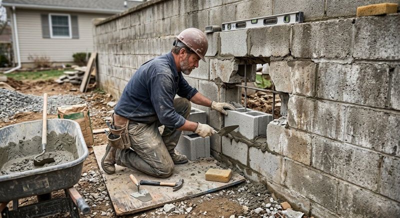 Block Wall Repair in Haw River, NC