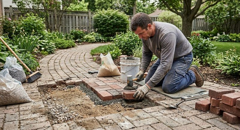 Brick Hardscape Repair in Greensboro, NC
