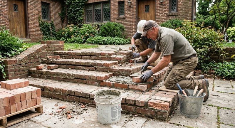 Brick Stairs Repair in Greensboro, NC