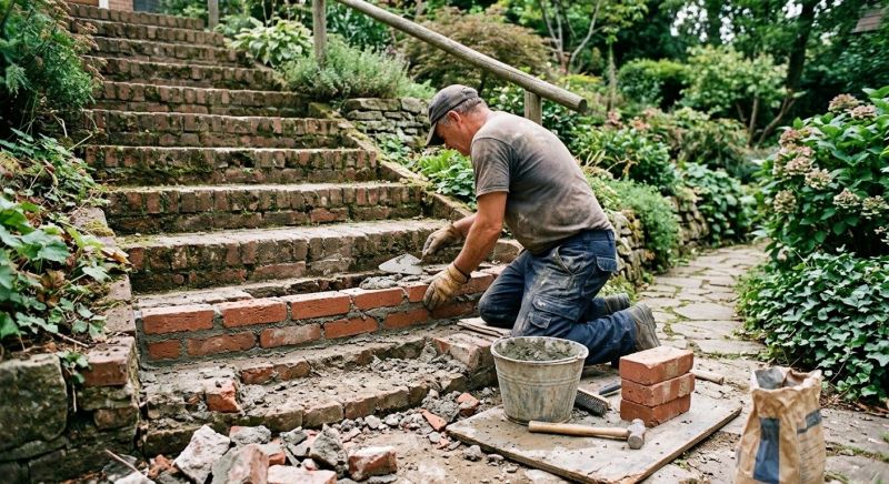 Brick Stairs Repair in Rockingham County, NC