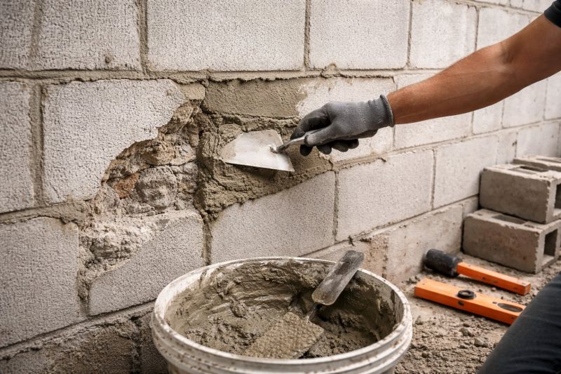 Cinder Block Wall Repair in Stokesdale, NC