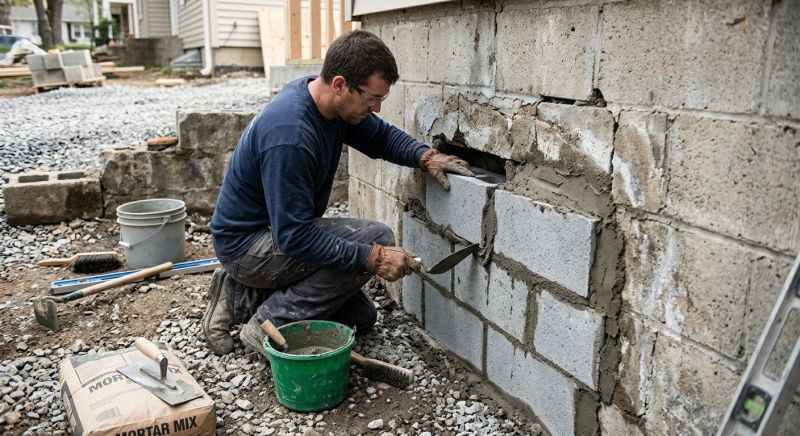 Concrete Block Repair in Gibsonville, NC