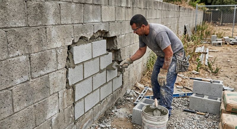 Concrete Block Repair in Randleman, NC