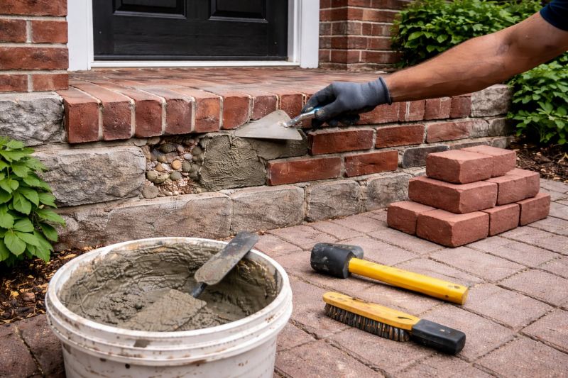Entryway Brick Repair in Greensboro, NC