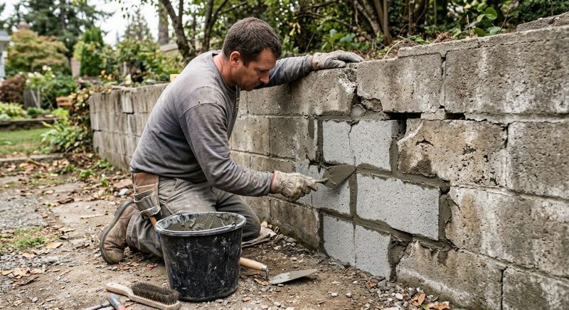 Rock Wall Repair in Greensboro, NC