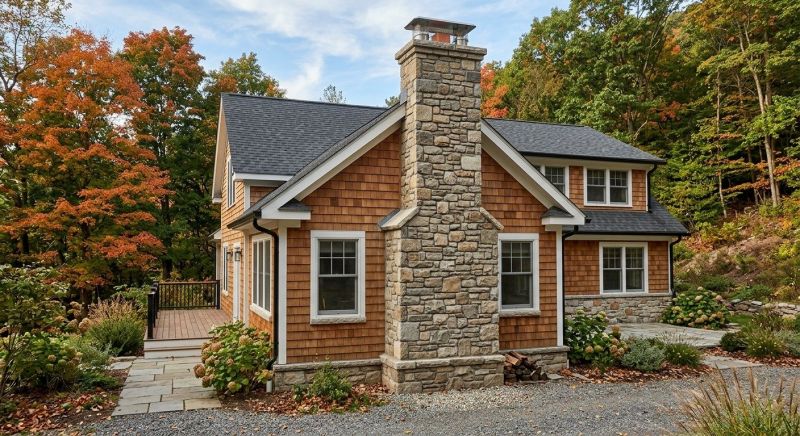 Stone Chimney Installation in Alamance County, NC