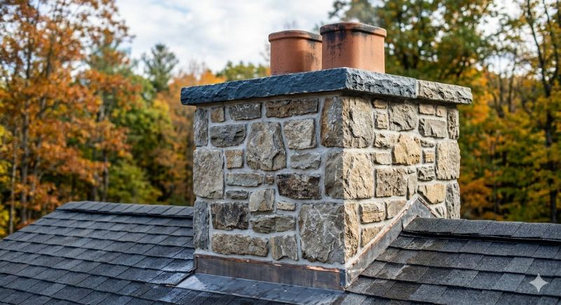 Stone Chimney Installation in Forsyth County, NC