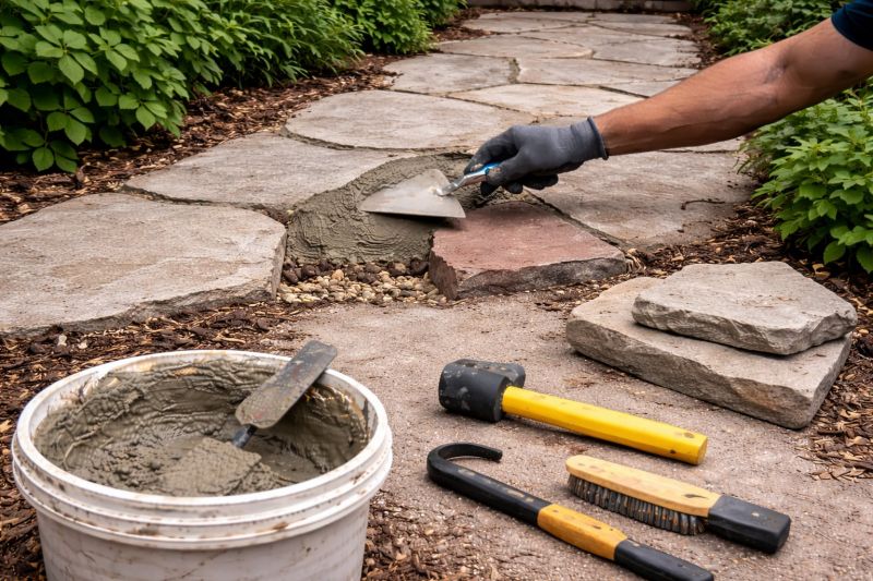 Stone Walkway Repair in Greensboro, NC