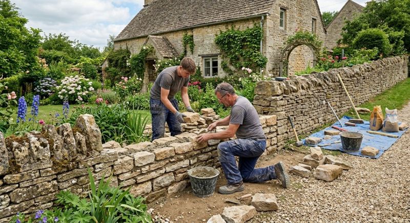 Stone Wall Repair in Colfax, NC