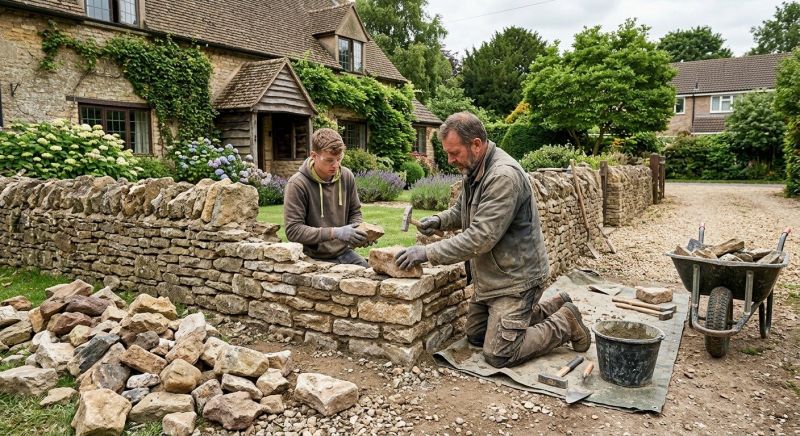 Stone Wall Repair in Davidson County, NC