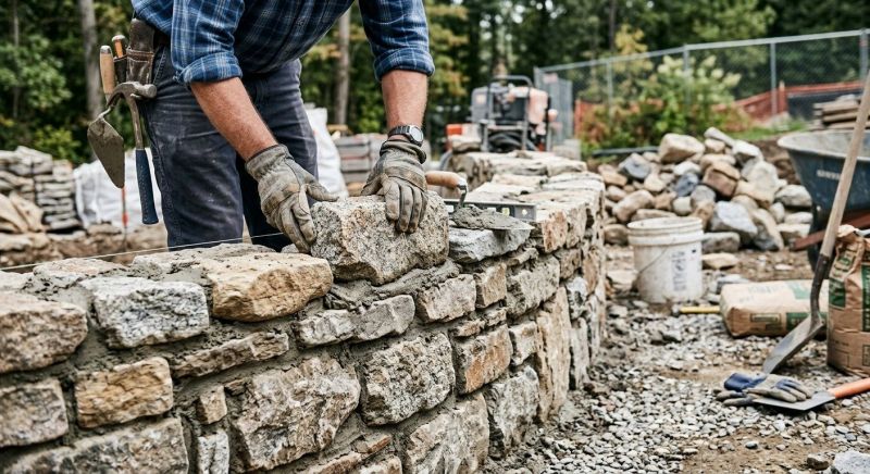 Stonework Installation in Haw River, NC